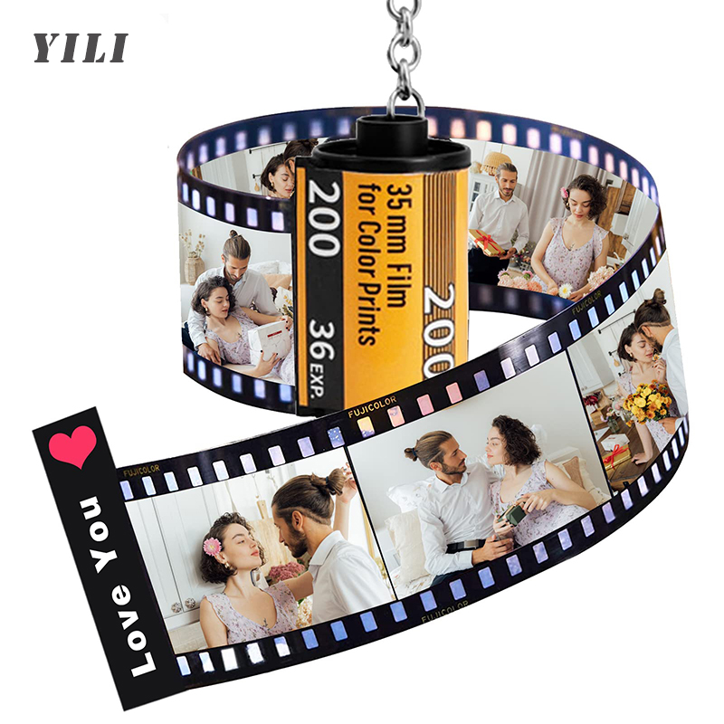 Roller Chain - 맞춤형 사진 카메라 필름 롤 키체인(사진