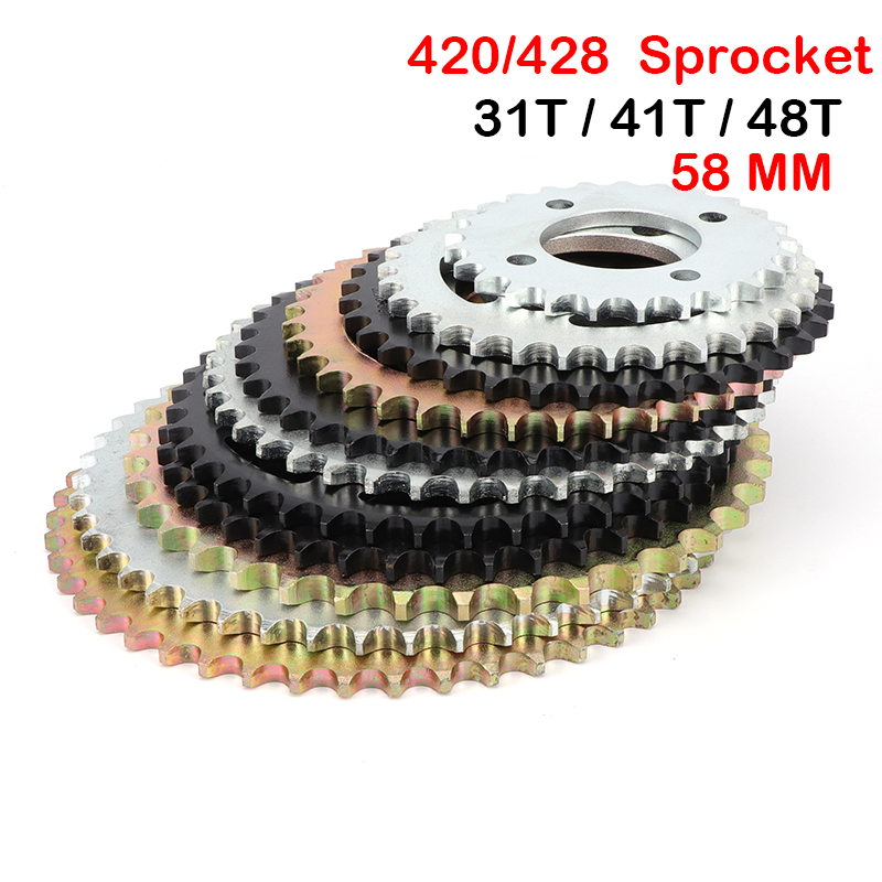 428 Chain - 오토바이 420/428 체인, 37T, 41T, 48T